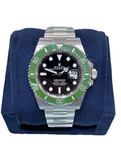 ROLEX SUBMARINER DATE KERMIT 41MM MKII GREEN BEZEL 126610LV STEEL OYSTER WATCH