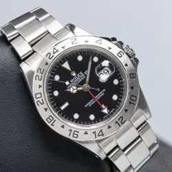 ROLEX EXPLORER II BLACK 16570 STAINLESS STEEL OYSTER DATE WATCH 40MM 2000 YEAR