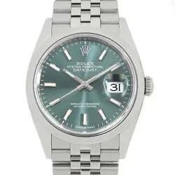ROLEX DATEJUST 36 126200 MINT GREEN 5 ROW JUBILEE BRACELET RANDOM NUMBER SEC...