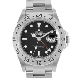 ROLEX EXPLORER II 16570 BLACK INDEX STEEL OYSTER AUTOMATIC MENS WATCH 2001
