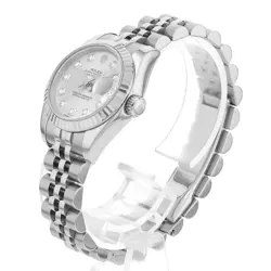 ROLEX DATEJUST 10P DIAMOND 179174 G SILVER 88467