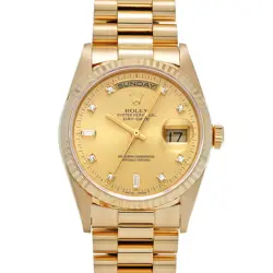 ROLEX DAY-DATE 18238A CHAMPAGNE/DIAMOND WATCH 683628