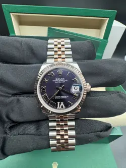 2025 ROLEX DATEJUST 31MM STEEL AND 18K  AUBERGINE PURPLE DIAMOND JUBILEE 278271