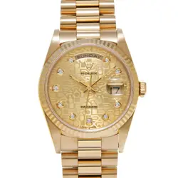 ROLEX DAY-DATE 18238G CHAMPAGNE COMPUTER/DIAMOND WATCH 684457