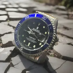 ROLEX MEN'S STAINLESS STEEL WATCH SILVER SUBMARINER CHRONOMETER