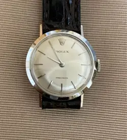 ROLEX FROM JAPAN PRECISION 9631 HAND WINDING WHITE DIAL VINTAGE LADIES WATCH