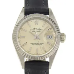 ROLEX OYSTER PERPETUAL WATCHES 69179 DATEJUST CAL.2135 BEIGEDIAL K18 WHITE...