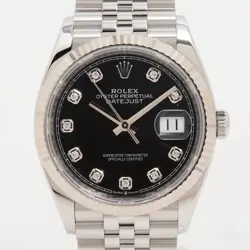 ROLEX DATEJUST 126234G SS×WG SS AT BLACK DIAL 3 EXTRA LINKS