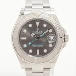ROLEX YACHT‑MASTER 268622 PT×SS SS AT DARK-RHODIUM-FACE 2 EXTRA LINKS