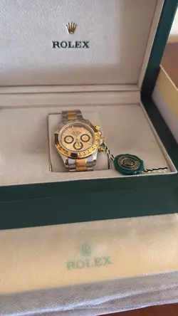 ROLEX DAYTONA 16523 FLOATING DIAL 6 INVERTED L SERIES 1989 STEEL & GOLD 18KT WATCH