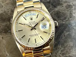 ROLEX PRESIDENT DAY DATE 36MM 18K YELLOW GOLD WITH GOLD CHAMPAGNE DIAL 18038