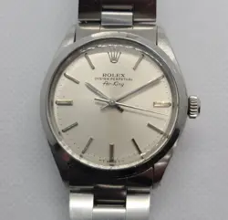 ROLEX AIR KING 5500 STEEL OYSTER AUTOMATIC 34MM WATCH