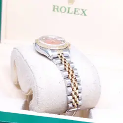 Rolex 26mm 18K Half Yellow Gold Red Degrade Diamonds Datejust REF: 69173 (R)