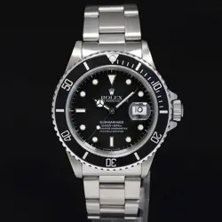 PAPERS MINT Rolex Submariner Date 16800 Steel Black Oyster 40mm Watch Box
