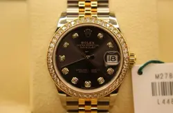 ROLEX DATEJUST 31MM 18K YELLOW GOLD & STEEL FACTORY DIAMOND WATCH 278383RBR