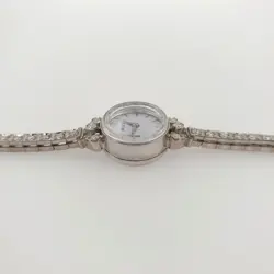 Vintage Rolex Lady Watch with Diamonds Tennis Bracelet White Gold 14k