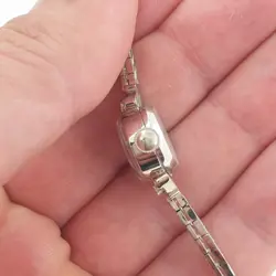 Vintage Rolex Lady Watch with Diamonds Tennis Bracelet White Gold 14k