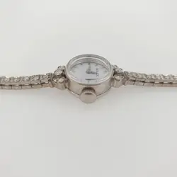 Vintage Rolex Lady Watch with Diamonds Tennis Bracelet White Gold 14k