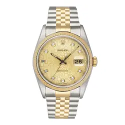 ROLEX DATEJUST 16233 ANNIVERSARY CHAMPAGNE DIAL MEN WATCH BOX PAPERS