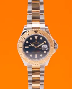 ROLEX YACHTMASTER 40MM 16623 TWO TONE YELLOW GOLD BLUE DIAL 2015