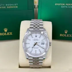 ROLEX DATEJUST 41 WHITE DIAL JUBILEE 126300-0006 MINT 2022+