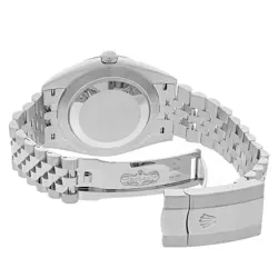 Rolex Datejust 41 Watch 41MM Blue Index Hour Markers Dial White Gold