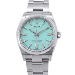 ROLEX OYSTER PERPETUAL 36MM STAINLESS STEEL TURQUISE BLUE DIAL 126000