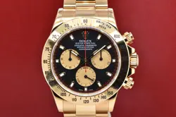 2007 ROLEX COSMOGRAPH DAYTONA 18K YELLOW GOLD BLACK PAUL NEWMAN DIAL 116528 FS
