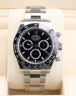 NEW ROLEX DAYTONA 126500LN BLACK DIAL 126500LN UNWORN FULL SET