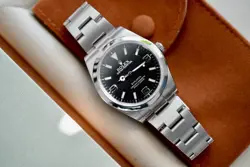 (214270) ROLEX EXPLORER SILVER OYSTER BRACELET WITH SILVER BEZEL MARK 1 DIAL