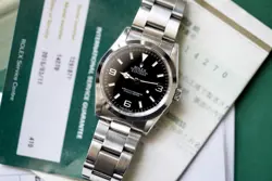 (14270) 1996 ROLEX EXPLORER WITH PAPERS AND SERVICE CARD