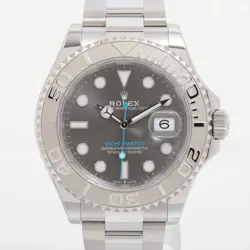 ROLEX YACHT‑MASTER 126622 PT×SS SS AT DARK-RHODIUM-FACE 2 EXTRA LINKS