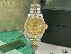 ROLEX LADY-DATEJUST 69173 26MM CHAMPAGNE DIAMOND DIAL 1994 BOX AND PAPERS