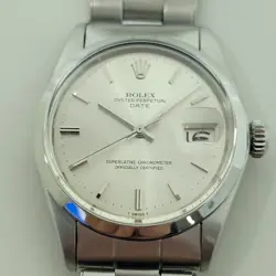 ROLEX OYSTER PERPETUAL DATE REF 1500 35MM MENS VINTAGE AUTOMATIC 1960S RA609