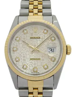 ROLEX DATEJUST 10P DIAMOND 16233G TO09891