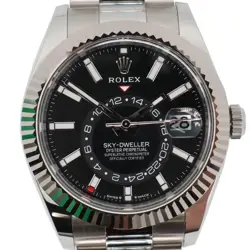 2025 NEW ROLEX 336934 SKY DWELLER STEEL 18K WHITE GOLD OYSTER BLACK DIAL WATCH