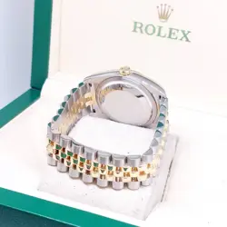 Rolex 36mm 18K Half Yellow Gold Onyx 6 & 9 Diamonds Datejust REF: 116233 (M)