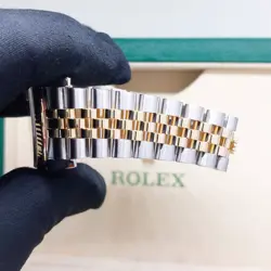 Rolex 36mm 18K Half Yellow Gold Onyx 6 & 9 Diamonds Datejust REF: 116233 (M)