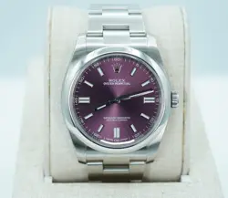 ROLEX 116000 OYSTER PERPETUAL 36 GRAPE PURPLE DIAL 2020 BOXES PAPERS