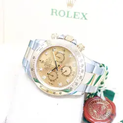 ROLEX 40MM CHAMPAGNE DIAMONDS 2 TONE DAYTONA REF: 116523 (2014)