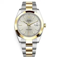 ROLEX 126303-0001 DATEJUST 41MM SILVER INDEX OYSTER STEEL AND YELLOW GOLD 2024