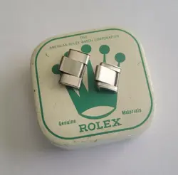 ROLEX VINTAGE 2 GENUINE SWISS LINKS FOR 19MM STEEL RIVETED 6635 OR 7205