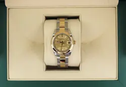 2009 ROLEX DATEJUST 178243 MIDSIZE CHAMPAGNE DIAL TT OYSTER NO PAPERS 31MM