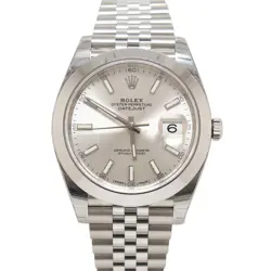ROLEX DATEJUST 41MM SILVER DIAL WATCH 126300
