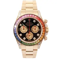 ROLEX DAYTONA 40MM BLACK DIAL WATCH 116598RBOW YG
