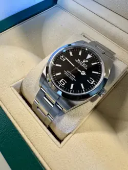 ROLEX EXPLORER 214270 39MM DISCONTINUED FULL LUME DIAL 2020 CARD