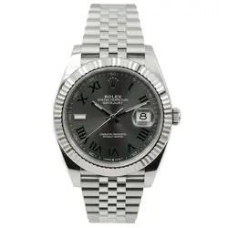 ROLEX DATEJUST 41 WIMBLEDON 126334 FLUTED BEZEL ON JUBILEE B&P 2024