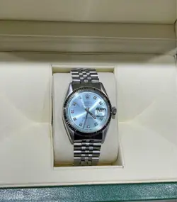 AUTHENTIC 36MM ROLEX DATEJUST BLUE DIAMOND DIAL