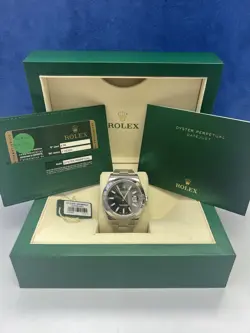 ROLEX DATEJUST 116300 SILVER OYSTER BRACELET WITH SILVER BEZEL 41MM BOX PAPERS