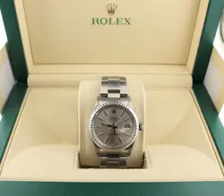 1987 ROLEX DATEJUST 16030 SILVER DIAL SS OYSTER NO PAPERS 36MM